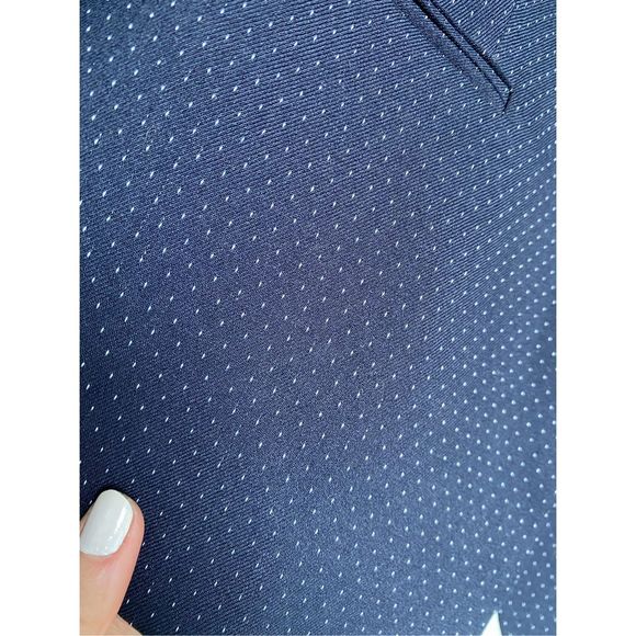 Ann Taylor NWOT Navy Blue White Dot Blazer Jacket, Size 8 - Picture 4 of 10